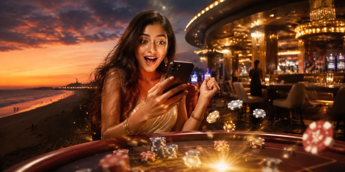 Player enjoying mobile casino in Chennai, India